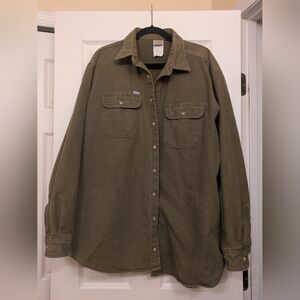 Vintage Carhartt Olive Green Heavyweight Shirt Jacket Made in USA